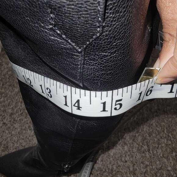 🎉SOLD  Black Knee High Wedge Boot Size 6.5M - Picture 7 of 7